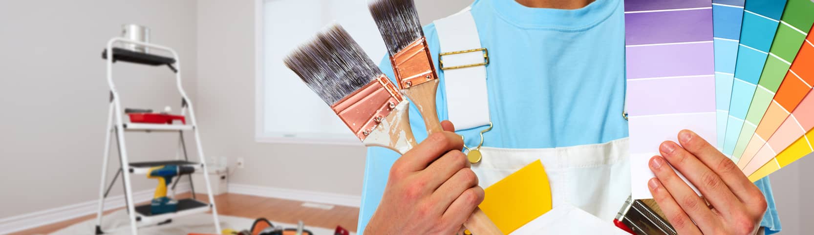 Black and white painted living room